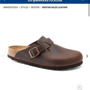 Boston oiled leather Birkenstocks clogs. Size 7 women